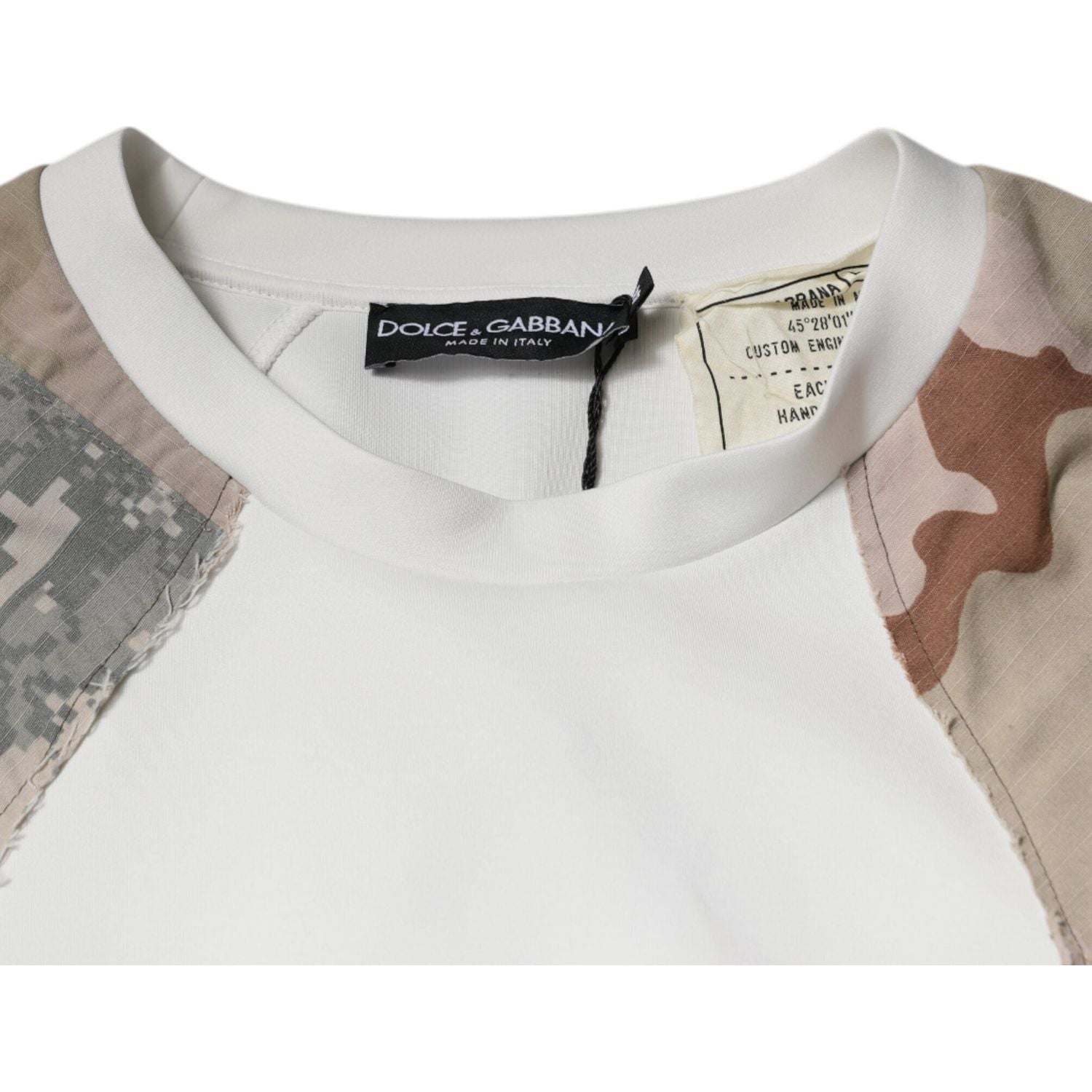 Dolce & Gabbana Multicolor Patchwork Cotton Crew Neck Sweater