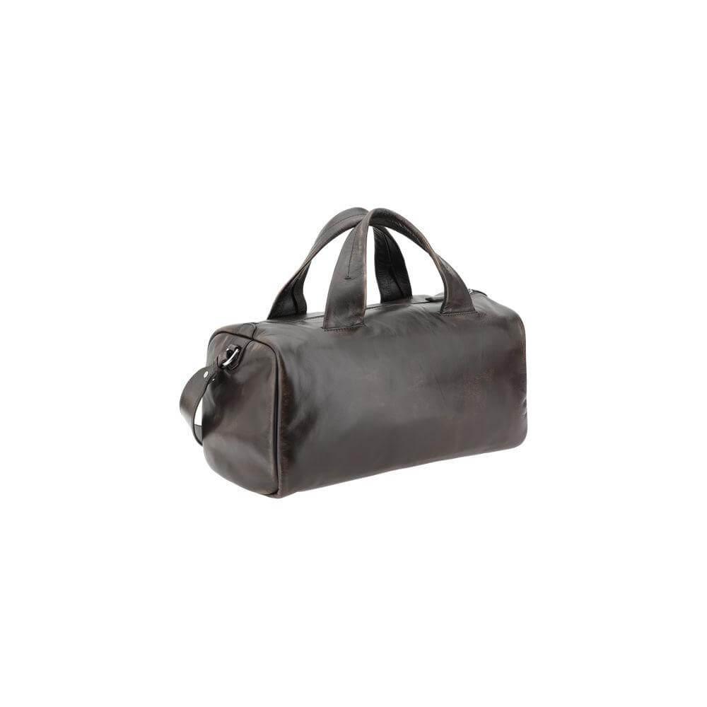 Front view with bag zipped and handles upright.