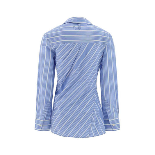 Jacquemus La Chemise Pablo Shirt back view with striped pattern and classic collar
