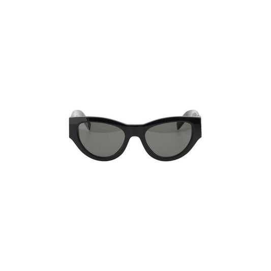 Saint Laurent cat-eye sunglasses with bold vintage style and gold logo detail, offering a sophisticated and feminine look.