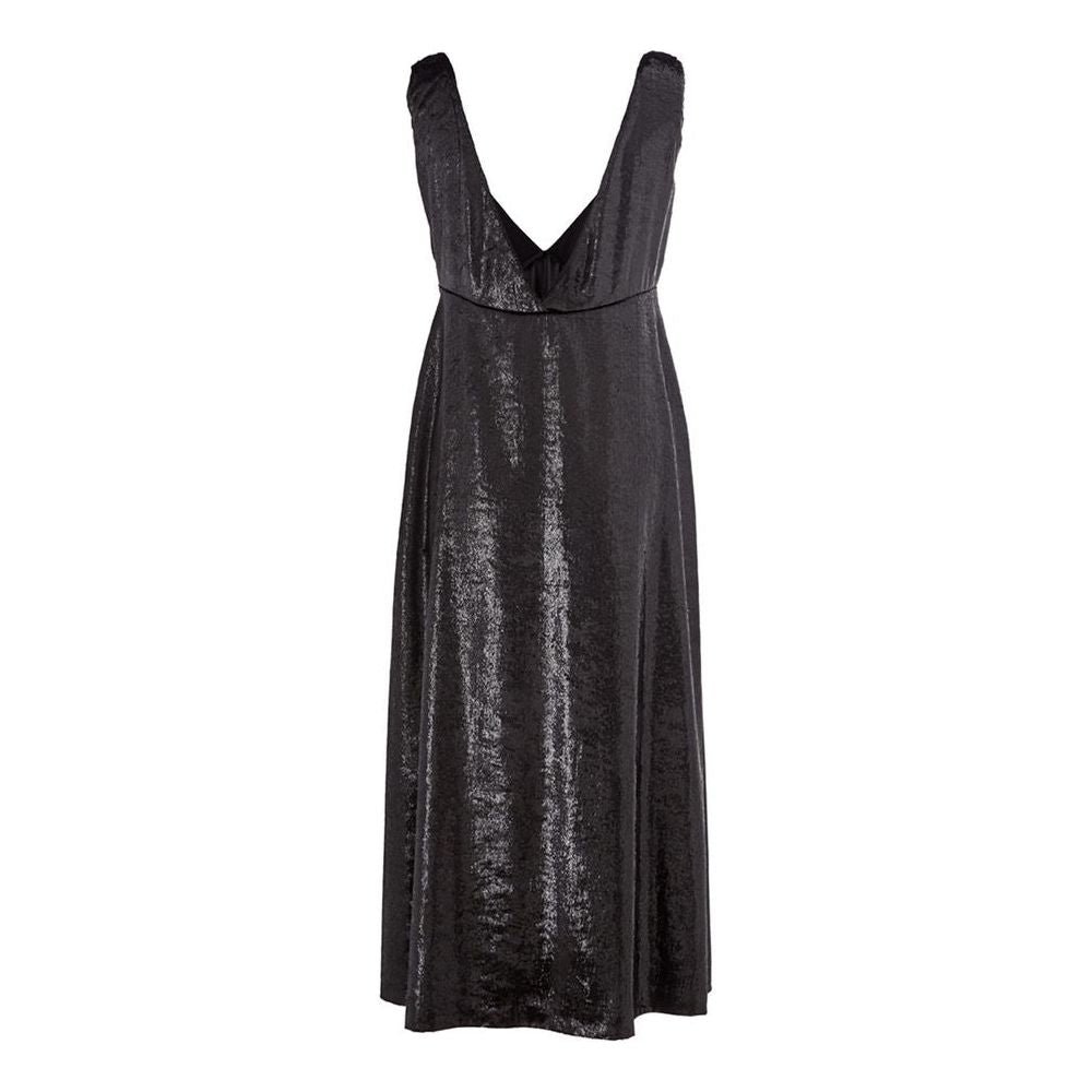 Lardini Elegant Polyester Black Dress