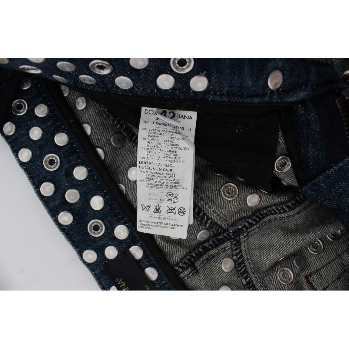 بنطلون جينز دولتشي آند غابانا Enchanted Sicily مزين بالكريستال