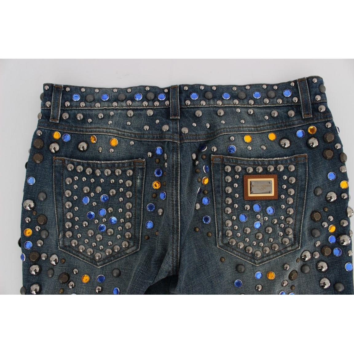 بنطلون جينز دولتشي آند غابانا Enchanted Sicily مزين بالكريستال