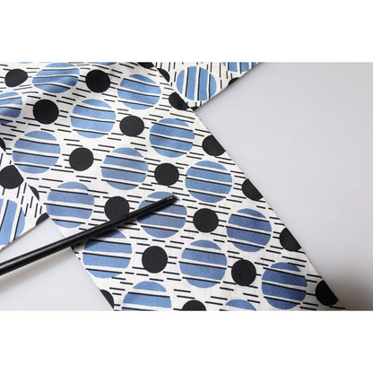 Dolce & Gabbana White Blue Polka Dotted Silk Skinny Scarf