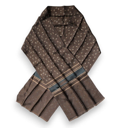 Dolce & Gabbana Brown Fantasy Silk Neck Wrap Shawl Scarf