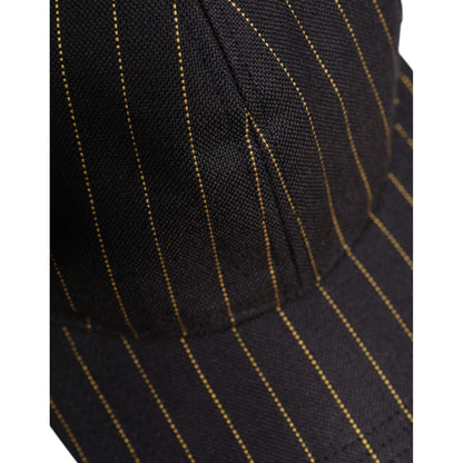 Dolce & Gabbana Brown Stripes Cotton 6 Panels Baseball Cap