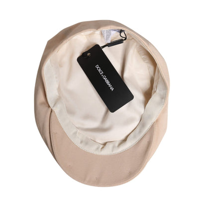 Dolce & Gabbana Beige Cotton Newsboy Capello Cabbie Hat