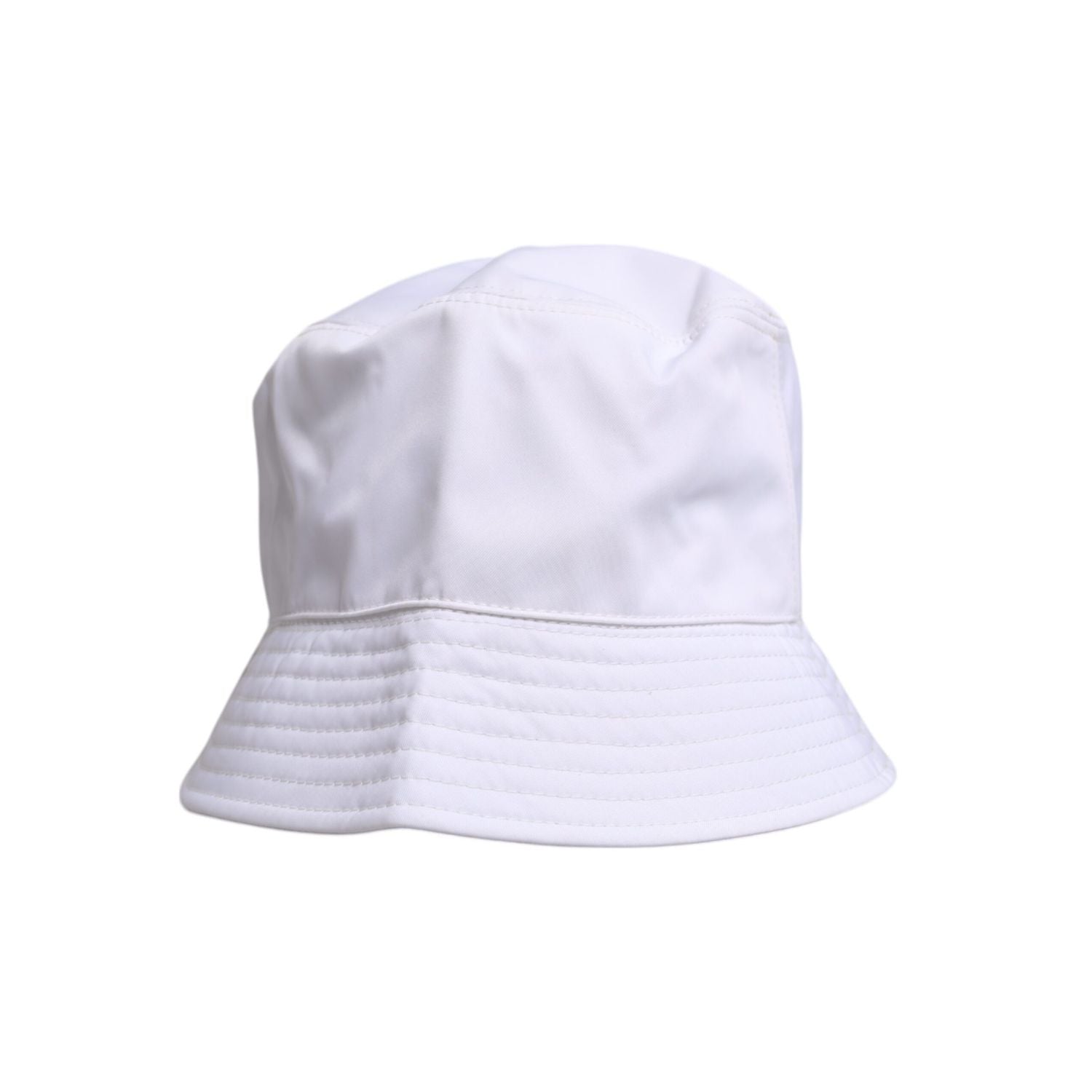 Dolce & Gabbana White Cotton Wide Brim Bucket Hat