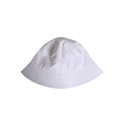 Dolce & Gabbana White Cotton Wide Brim Bucket Hat