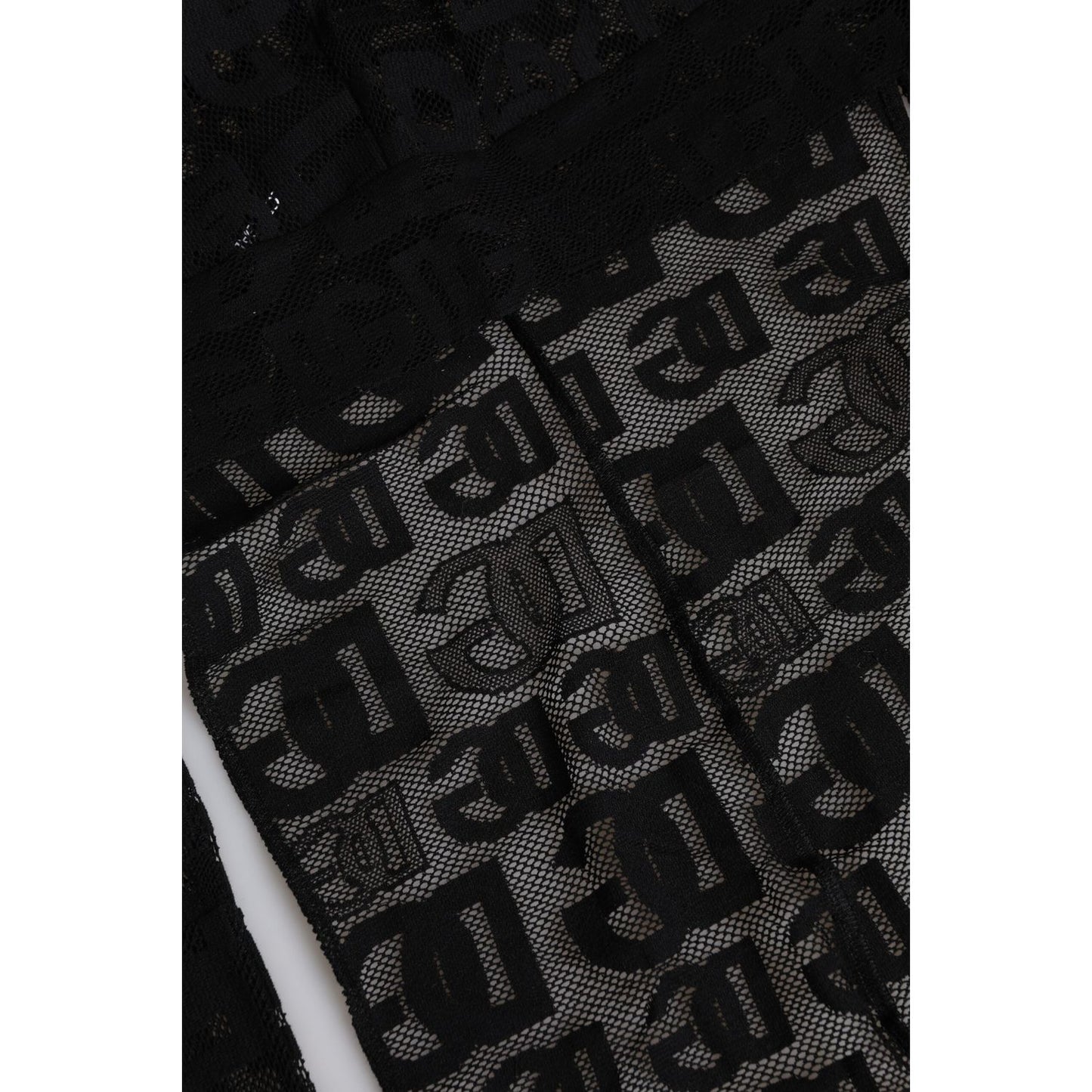 Dolce & Gabbana Black Logo Mesh Whole Head Wrap Hat