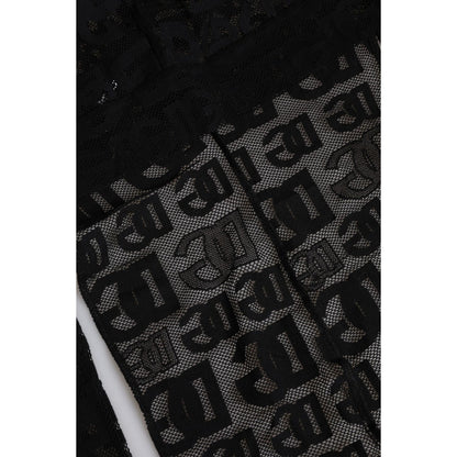 Dolce & Gabbana Black Logo Mesh Whole Head Wrap Hat