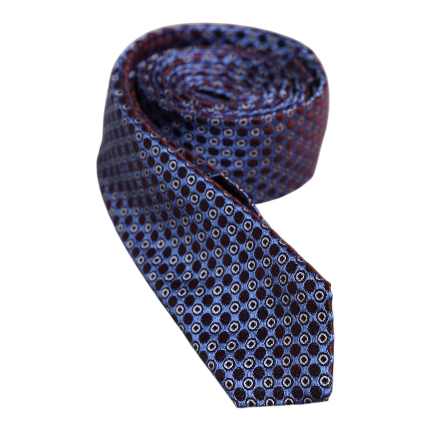 Dolce & Gabbana Multicolor Circles Silk Adjustable Necktie Tie