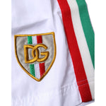 Dolce & Gabbana White Stripes Beachwear Shorts 2 Pc Swimwear BIK1900-4
