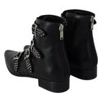 Dondup Black Fashion Buckled Zipper Ankle Boots Shoes LA8385-37