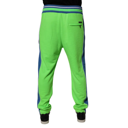 Dolce & Gabbana Green Blue Jogger Sweatpants Pants