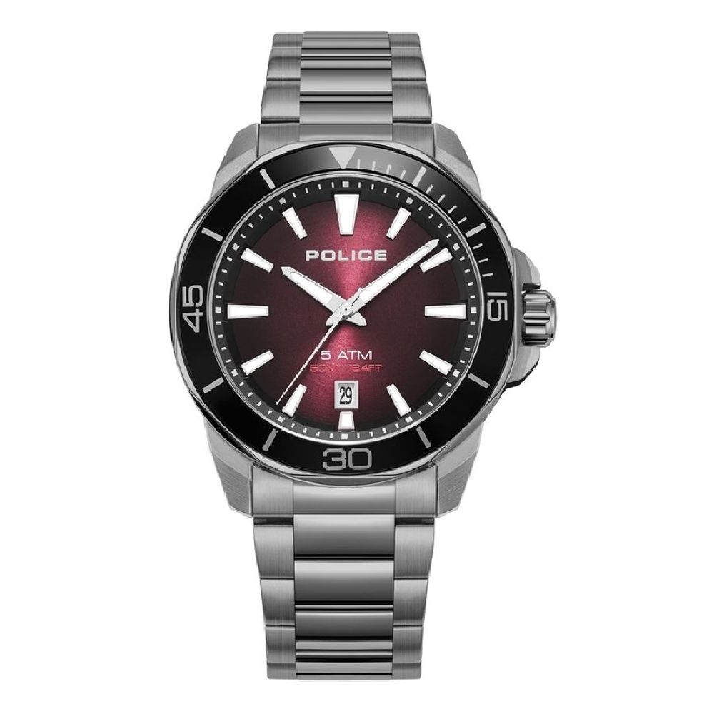 Police Gray Stainless Steel Dress Watch