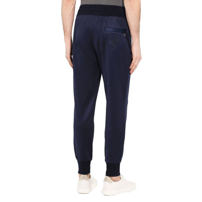 Dolce & Gabbana Blue Silk Pant