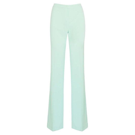 PINKO Light Blue Polyester Women Pant featuring a sleek, tailored design with precision darts for a perfect fit and modern style.