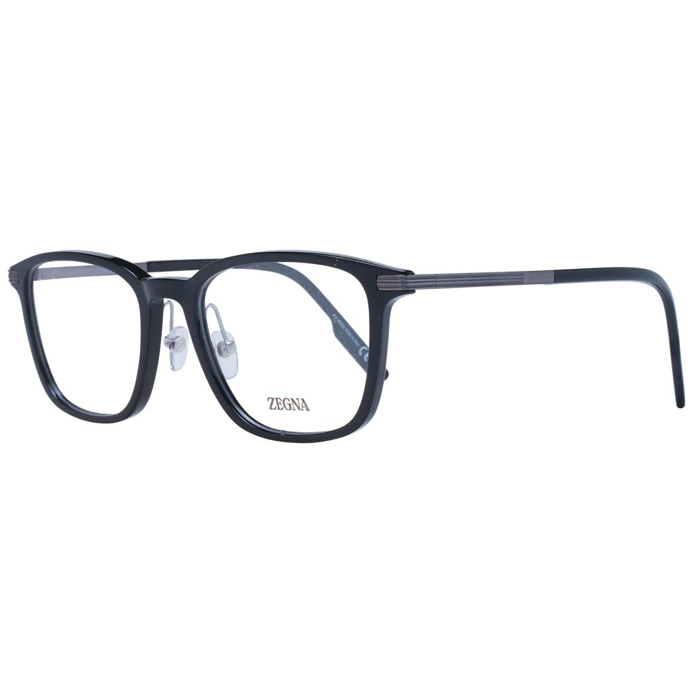 Ermenegildo Zegna Black Plastic & Titanium Glasses (Frames)