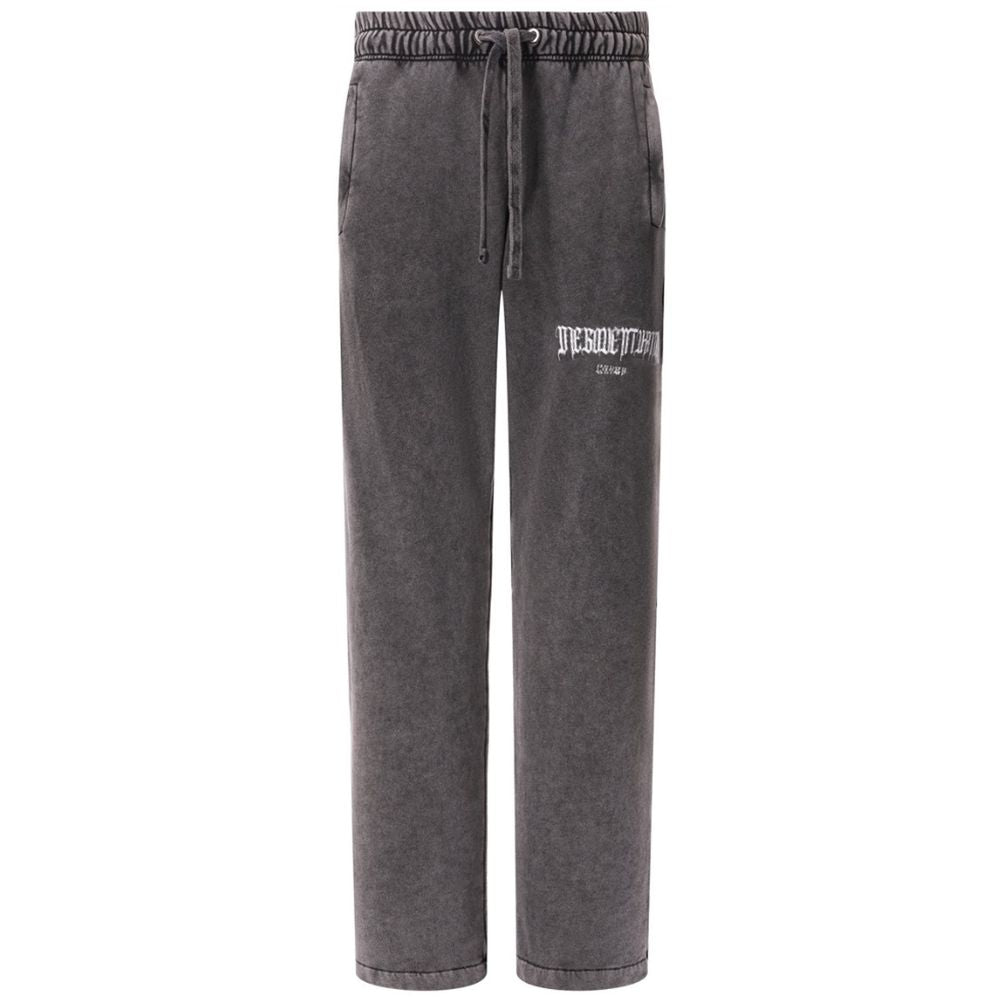 Diego Venturino Gray Cotton Men Trouser