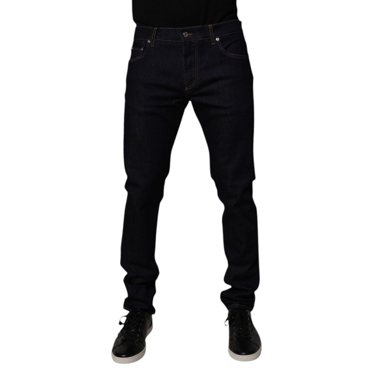 Dolce & Gabbana Black Cotton Stretch Men Skinny Denim Jeans