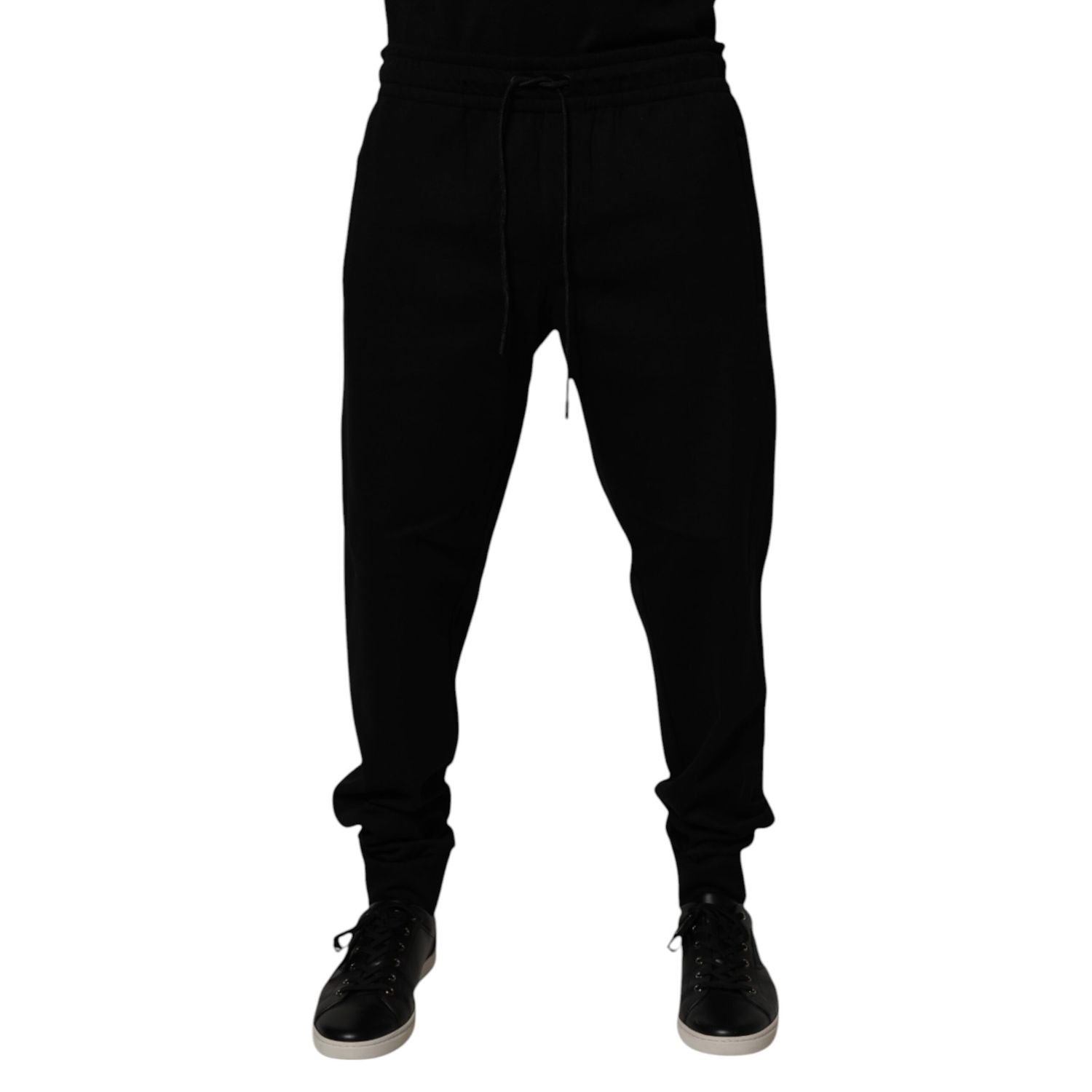 Dolce & Gabbana Black Cotton Blend Jogger Sweatpants Pants
