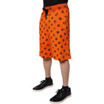 Dolce & Gabbana Orange Logo Monogram Cotton Bermuda Shorts PAN76178-48