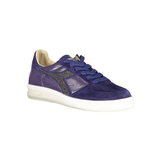 Diadora Blue Leather Women Sneaker Diadora Dark Slate Gray