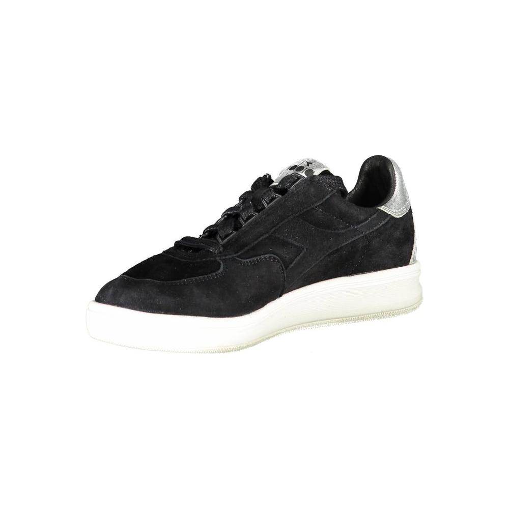 Diadora Black Leather Women Sneaker