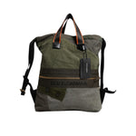 Dolce & Gabbana Military Green Patchwork Rucksack Backpack Bag BAG4340