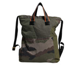 Dolce & Gabbana Military Green Patchwork Rucksack Backpack Bag BAG4340