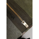 Dolce & Gabbana Military Green Patchwork Rucksack Backpack Bag BAG4340