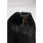 Dolce & Gabbana Black Calfskin Leather Men Shoulder Duffle Bag BAG4347