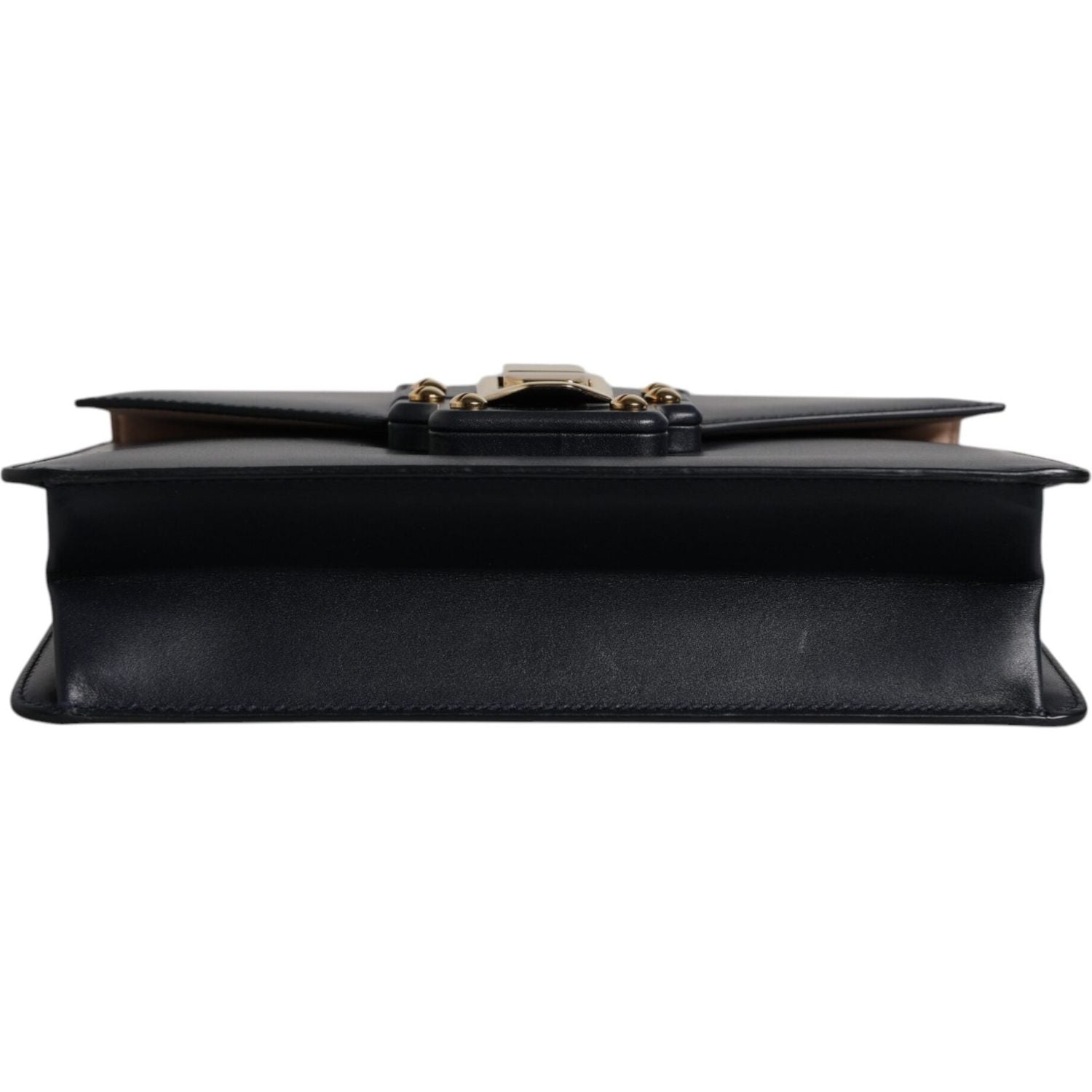 Dolce & Gabbana Black Calfskin Leather Shoulder Strap Bag