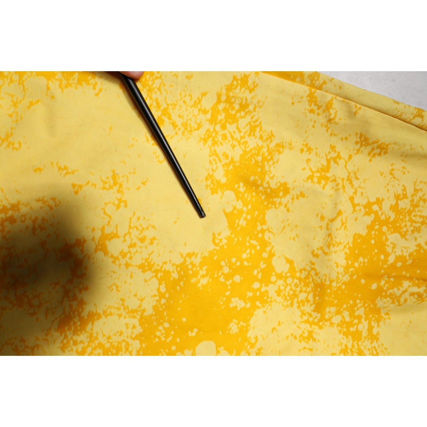 Dolce & Gabbana Yellow Tie Dye Cotton Straight Denim Jeans