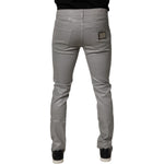 Dolce & Gabbana Gray Cotton Stretch Men Slim Fit Denim Jeans PAN75172-48