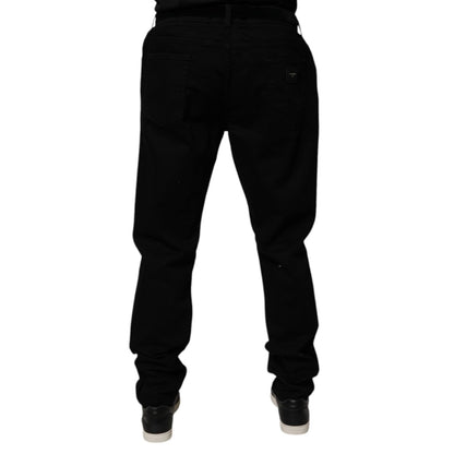 Dolce & Gabbana Black Cotton Stretch Slim Fit Denim Jeans