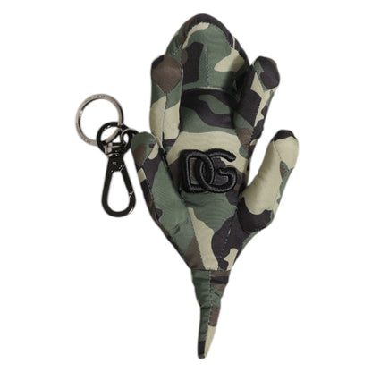 Dolce & Gabbana Multicolor Camouflage Animal Silhouette Keychain Keyring