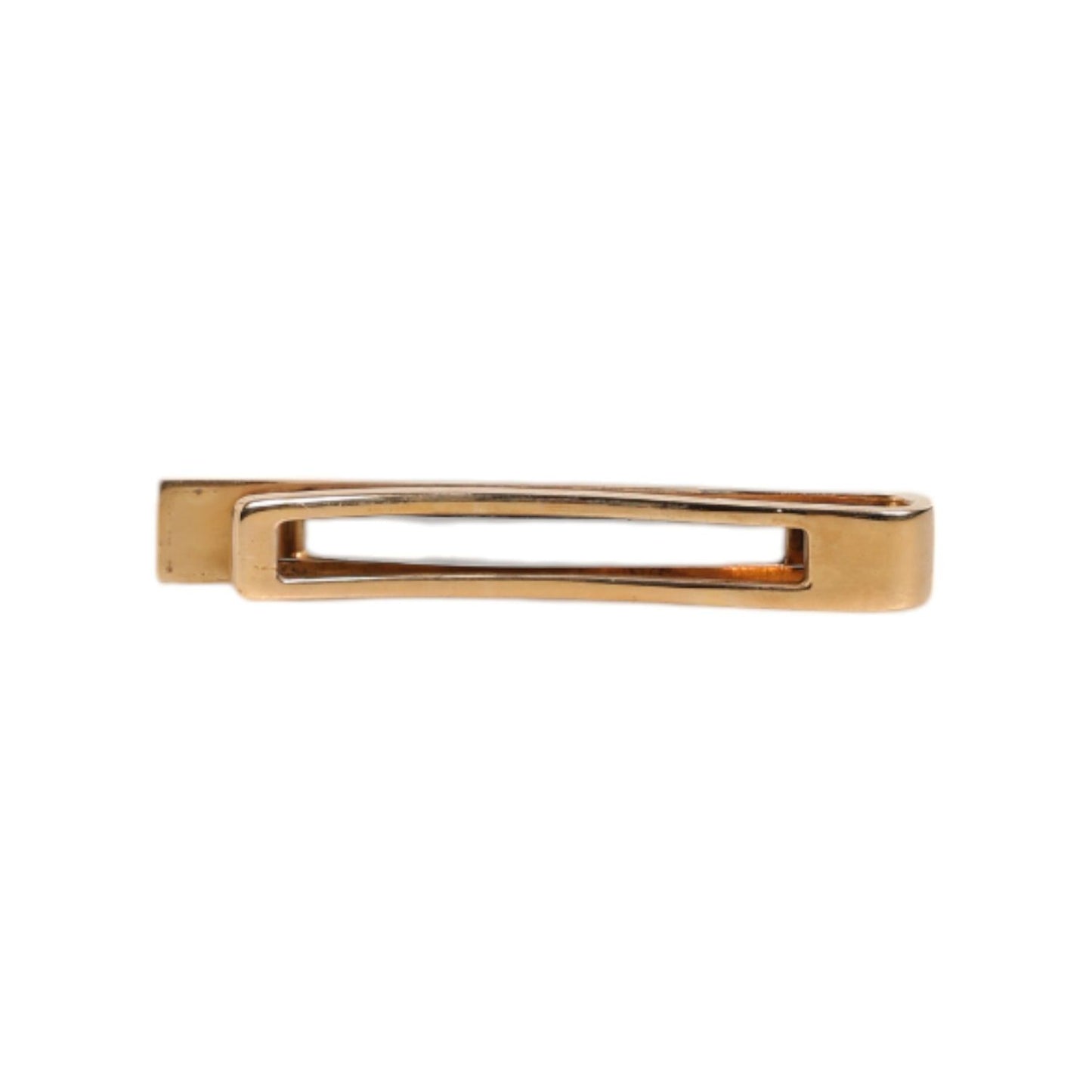 Dolce & Gabbana Black Sapphire Gold Tone Brass Tie Clip Bar