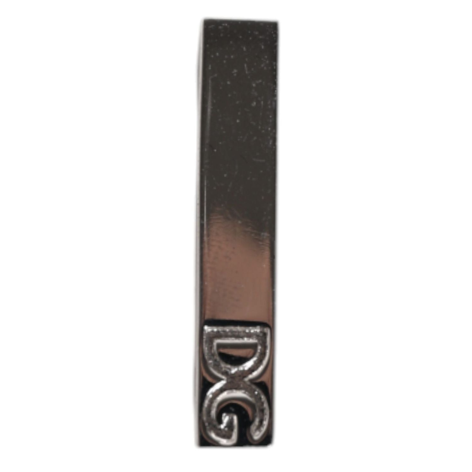Dolce & Gabbana Silver Tone Brass Logo Branded Tie Clip Bar