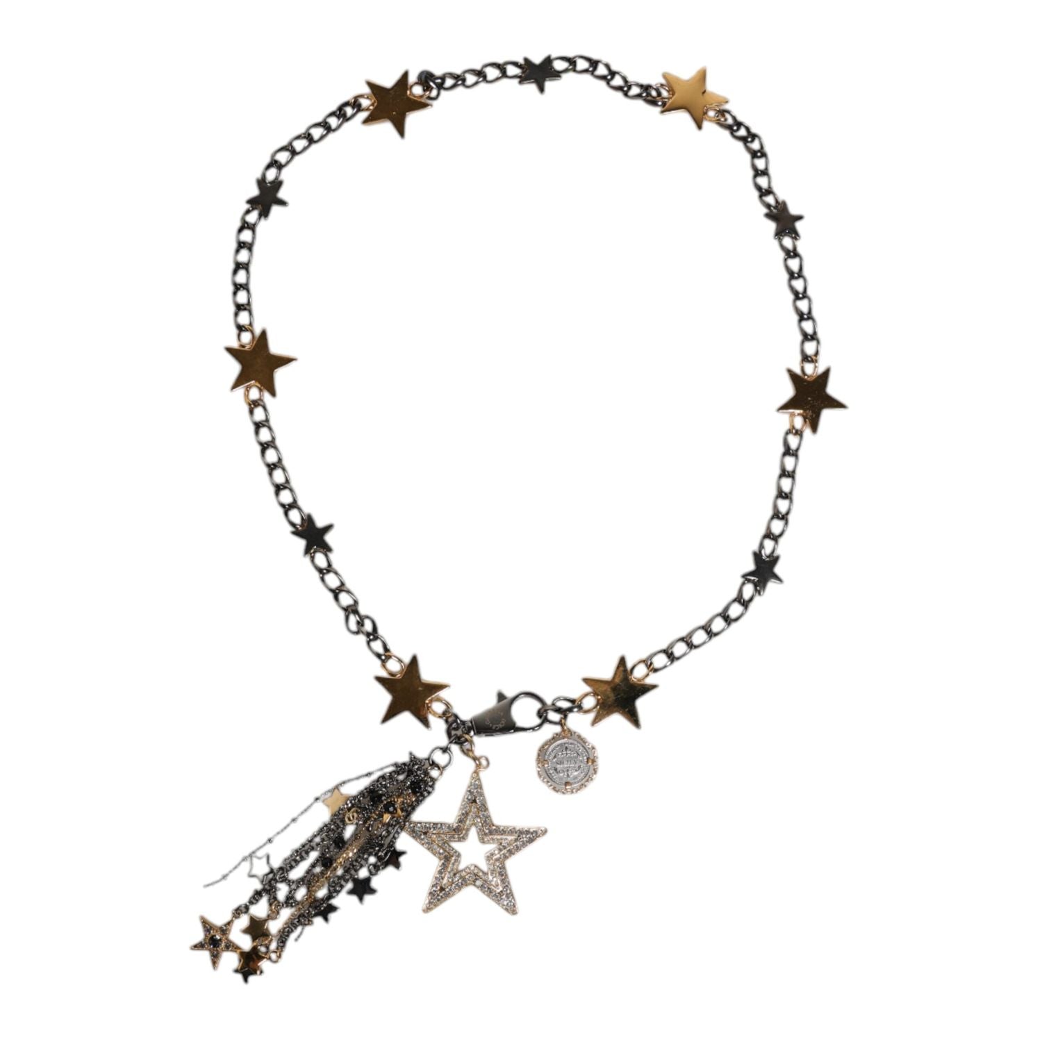 Dolce & Gabbana Silver Gold Brass Embellished Waist Chain Belt