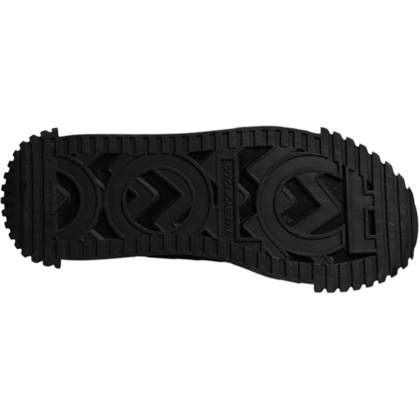 Dolce & Gabbana Black Logo Lace Up Low Top NS1 Sneakers Shoes