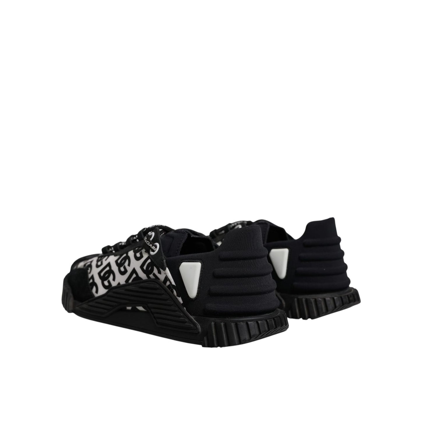 Dolce & Gabbana Black Logo Lace Up Low Top NS1 Sneakers Shoes