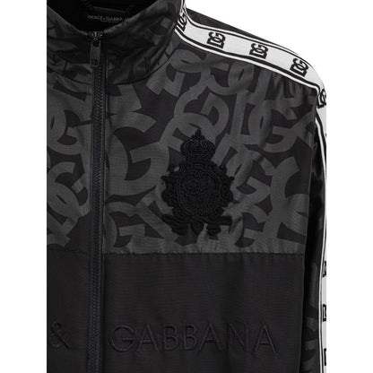 Dolce & Gabbana Black Polyester Shell Jacket