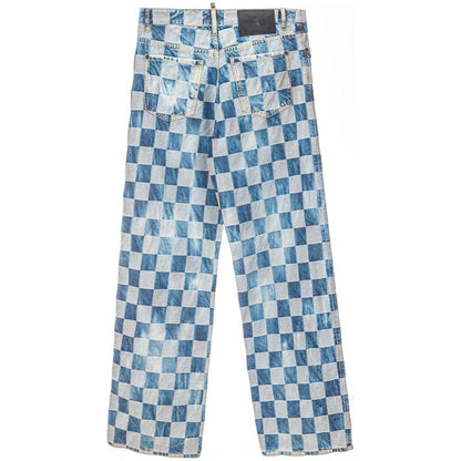 Dsquared² Blue Cotton Relaxed Fit Jean
