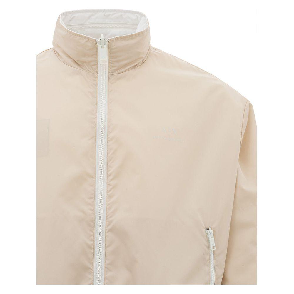 Armani Exchange Beige Polyamide Bomber