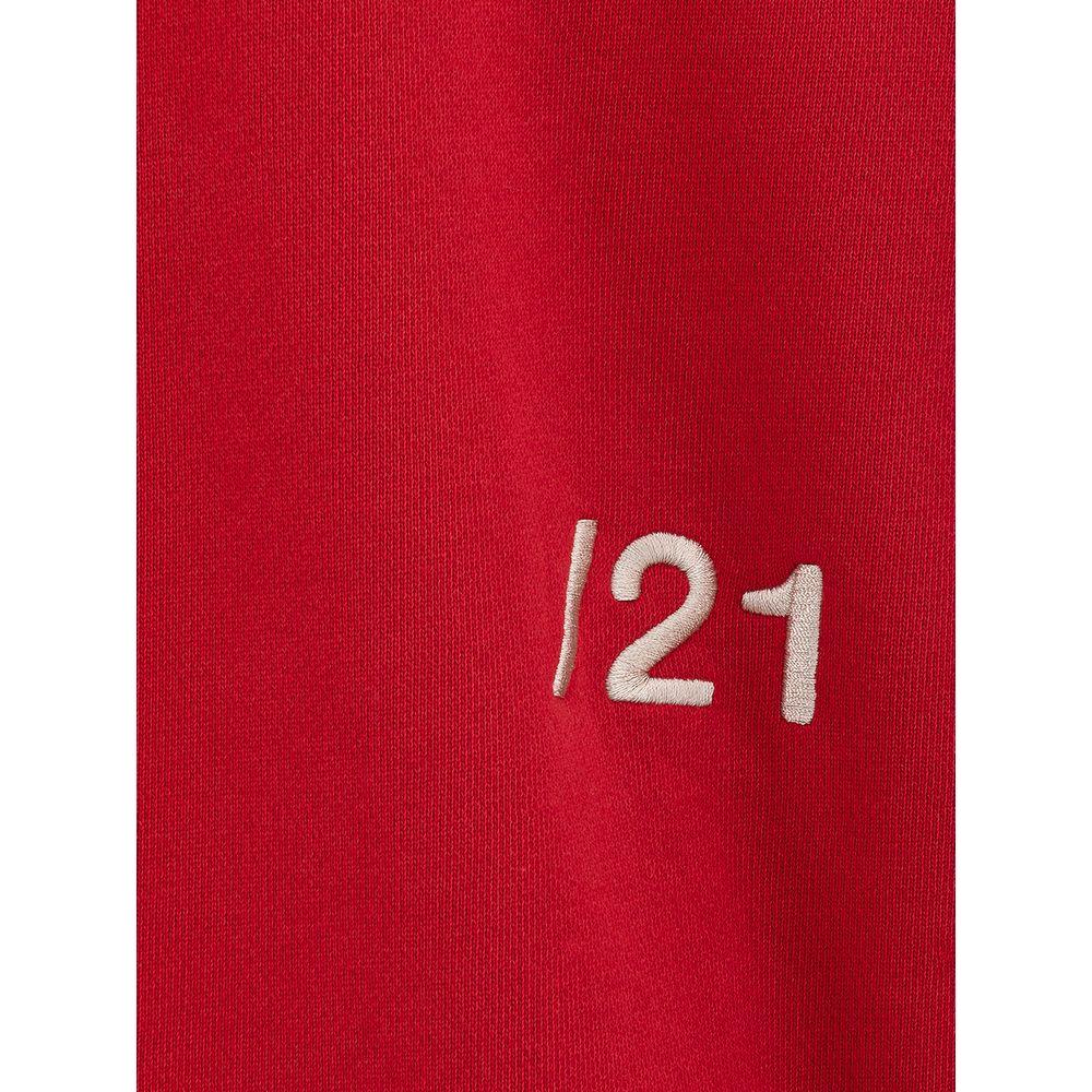 红色高腰棉质毛衣