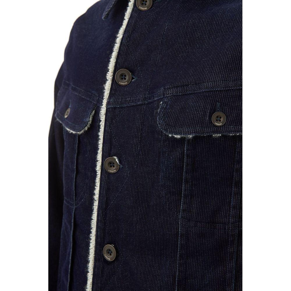 Lardini Blue Cotton Denim Jacket