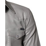Dolce & Gabbana Metallic Gray Cotton Button Down Shirt TSH878488-41