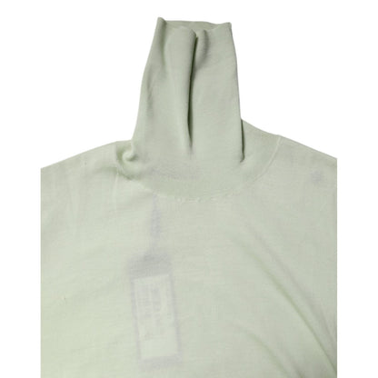 Dolce & Gabbana Light Green Wool Turtleneck Pullover Sweater